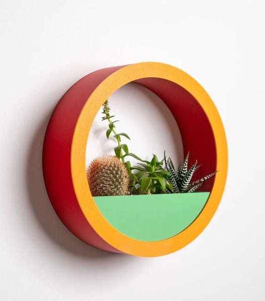 3D Printed Circle Wall Planter – Modern Plant Holder with Hidden Drainage