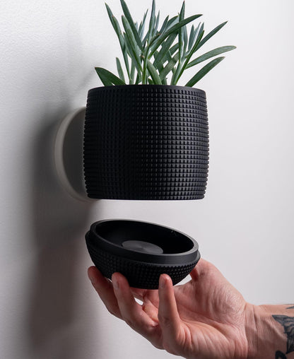 3D Printed Wall Planter Lamp – Modern Textured Plant Holder with Ambient Light