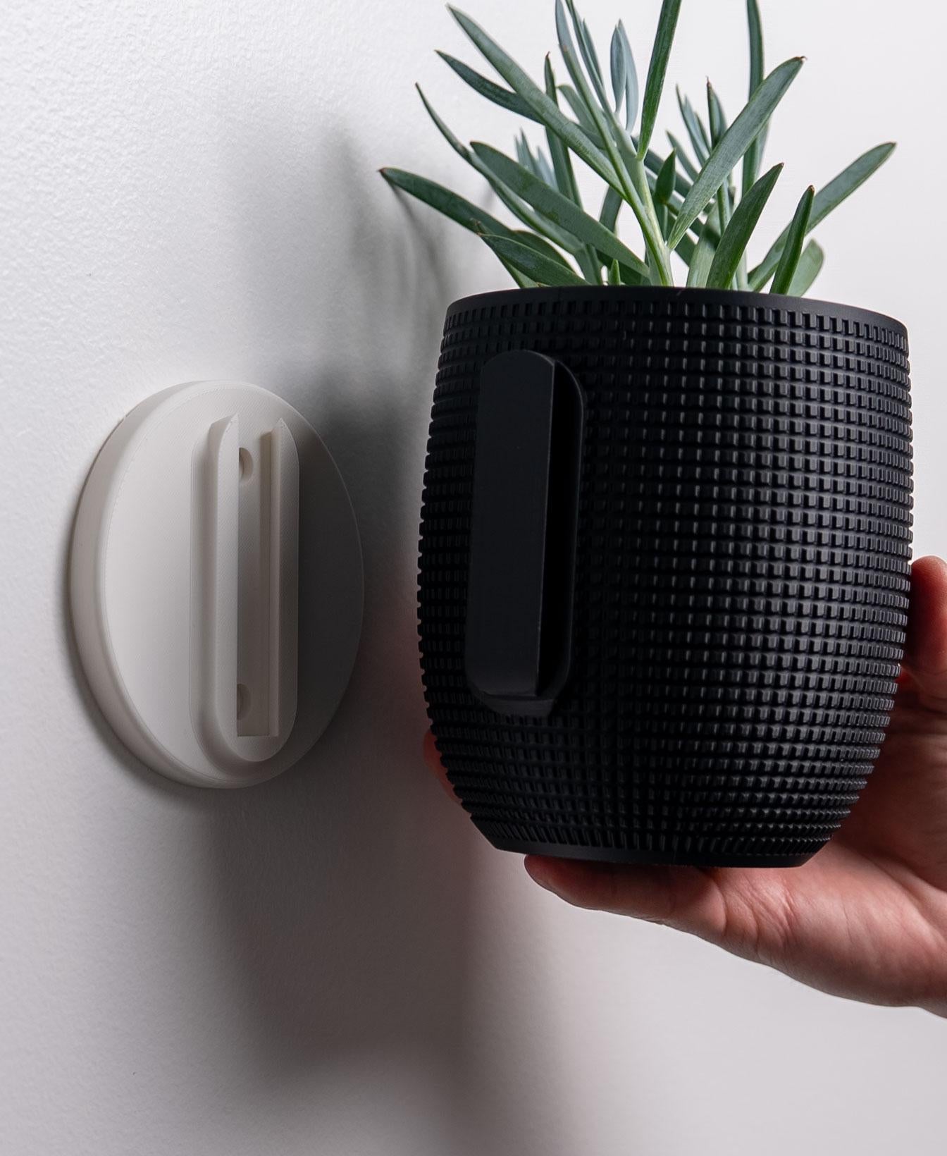3D Printed Wall Planter Lamp – Modern Textured Plant Holder with Ambient Light