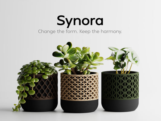 Plant Pot Synora - 3D Printed Geometric Planter