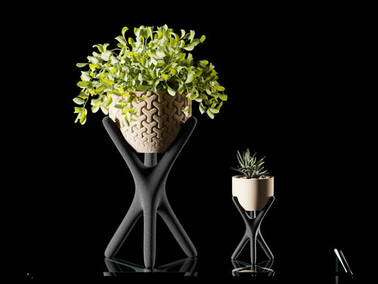 Plant Pot Triova - 3D Printed Modern Planter Stand